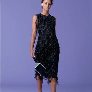Diane Von Furstenberg Nadi metallic fringe dress